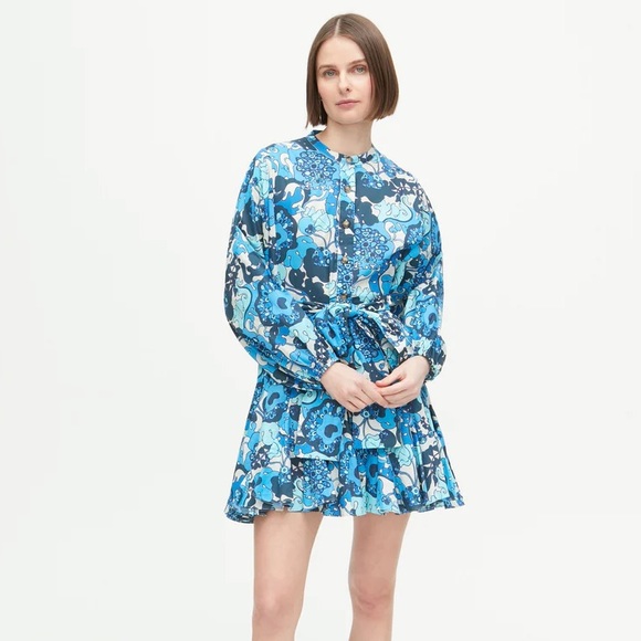 NWT Rhode Emma Dress in Woodstock Floral Blue